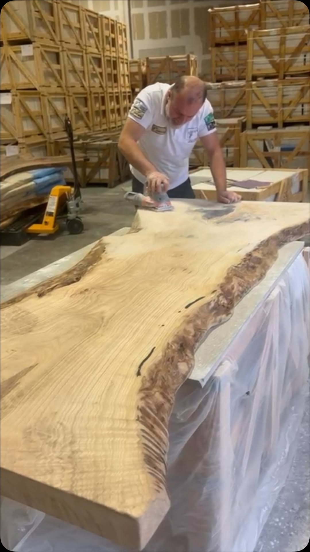 Discover the beauty of nature with this handmade walnut table, crafted with…